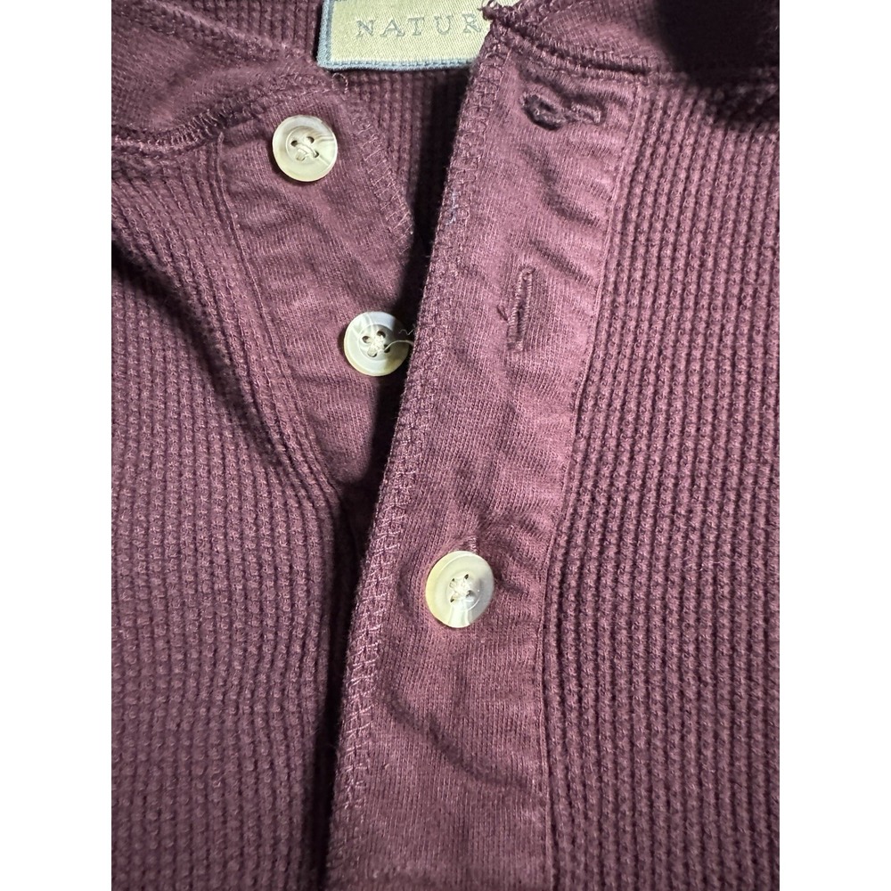 Men's Natural life henley waffle Thermal